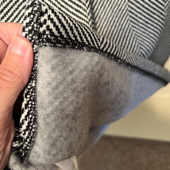 J. Crew Black and White Chevron Cowl Neck Sweatshirt - Picture 8 of 10